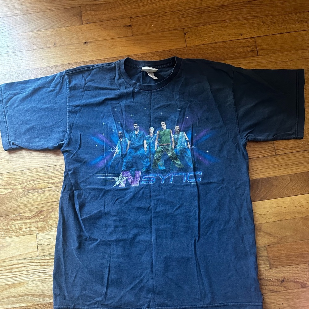 Vintage RARE 2000 NSYNC Winterland Y2K Glitter Concert Tour T-Shirt Adult Size M